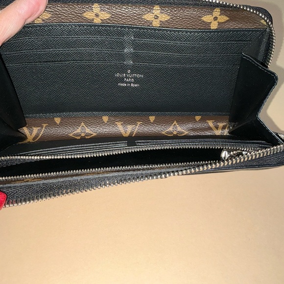 Louis Vuitton Black Macassar Zippy Dragonne Wristlet Monogram Wallet - Picture 9 of 11